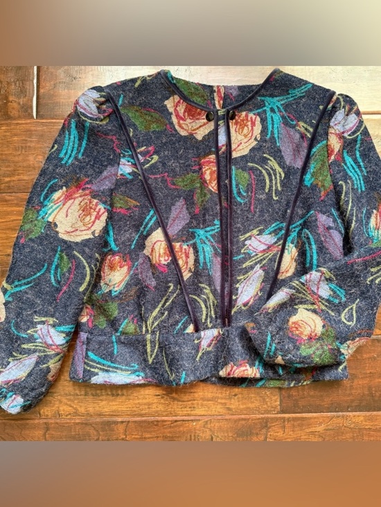 maxicorp Tops - Vintage Maxicorp Floral Textured Skirt Set | 90s Artsy Matching Set